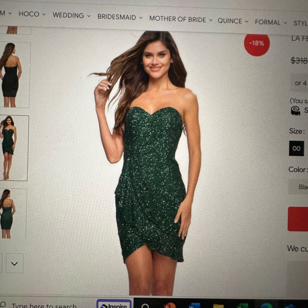 LaFemme homecoming gown size 8. New and never worn or altered.